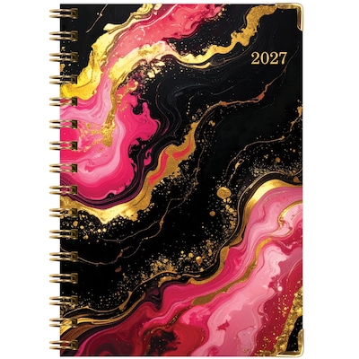 2027 Excello Brands 6" x 8" Weekly & Monthly Standard Planner, Paperboard Cover, Sugar Skull (FSHN-CY27-58-55)