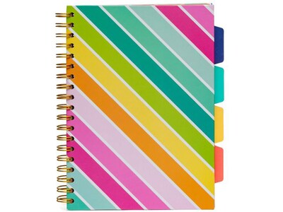 Carpe Diem Color Wash 5-Subject Subject Notebooks, 7.09" x 10", College Ruled, 100 Sheets, Assorted Colors, 3/Pack (9032-CD)