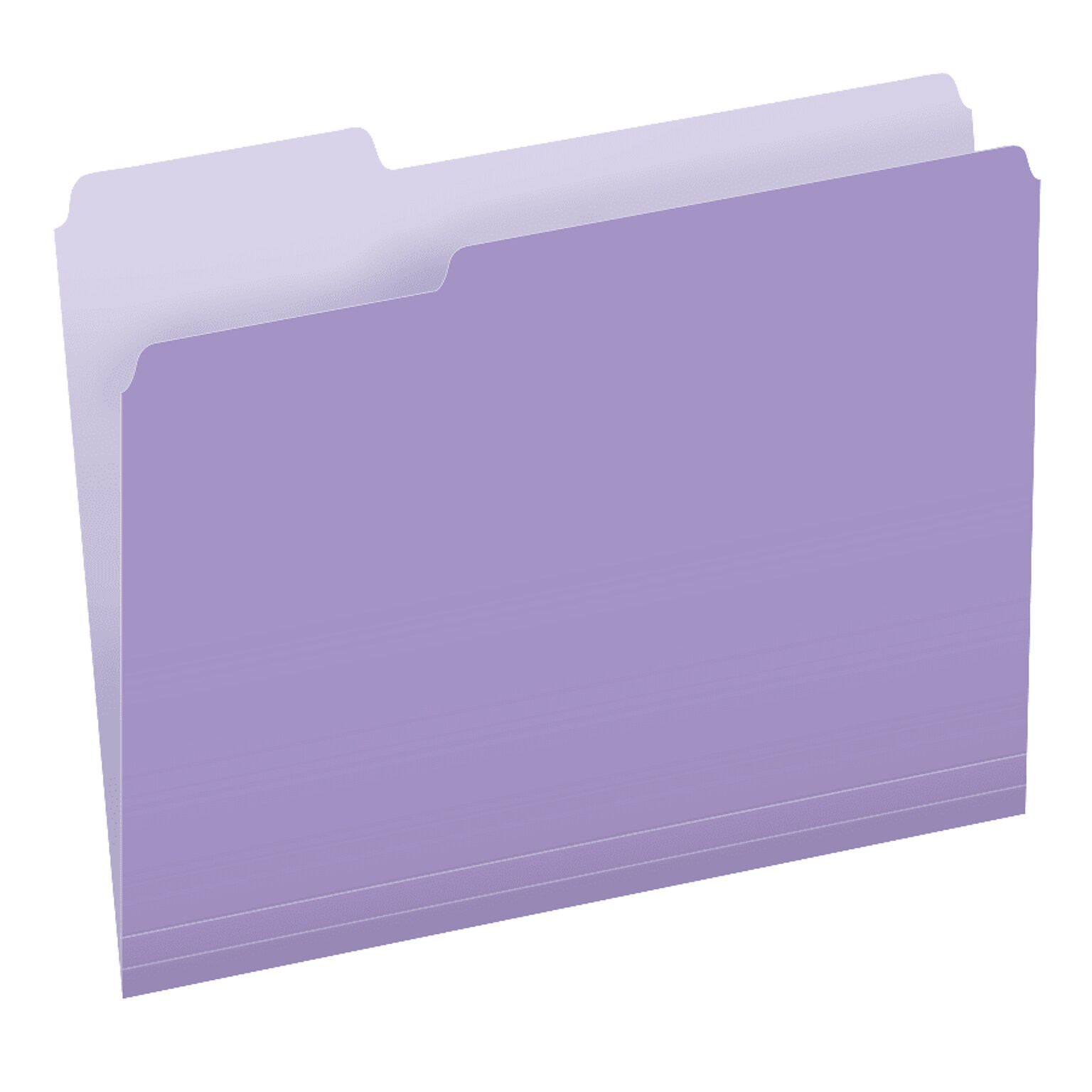 Oxford Recycled File Folder, 1/3-Cut Tab, Letter Size, Lavender, 100/Box (1521/3LAV)