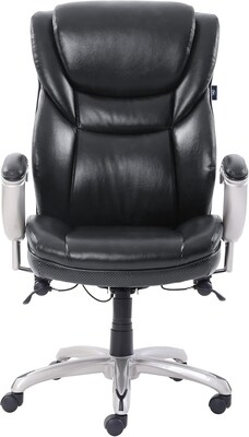 Serta Ergonomic Bonded Leather Swivel Executive Chair, Black (SRJ49710BLK)