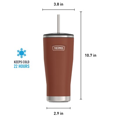 Thermos Icon Stainless Steel Vacuum Insulated, 24 oz., Saddle, (THRIS1112SD4)