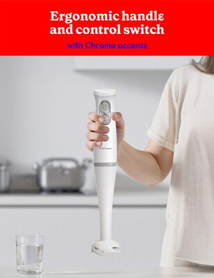 Betty Crocker Hand Blendes with Beaker & Lid, White (BC-4307W)