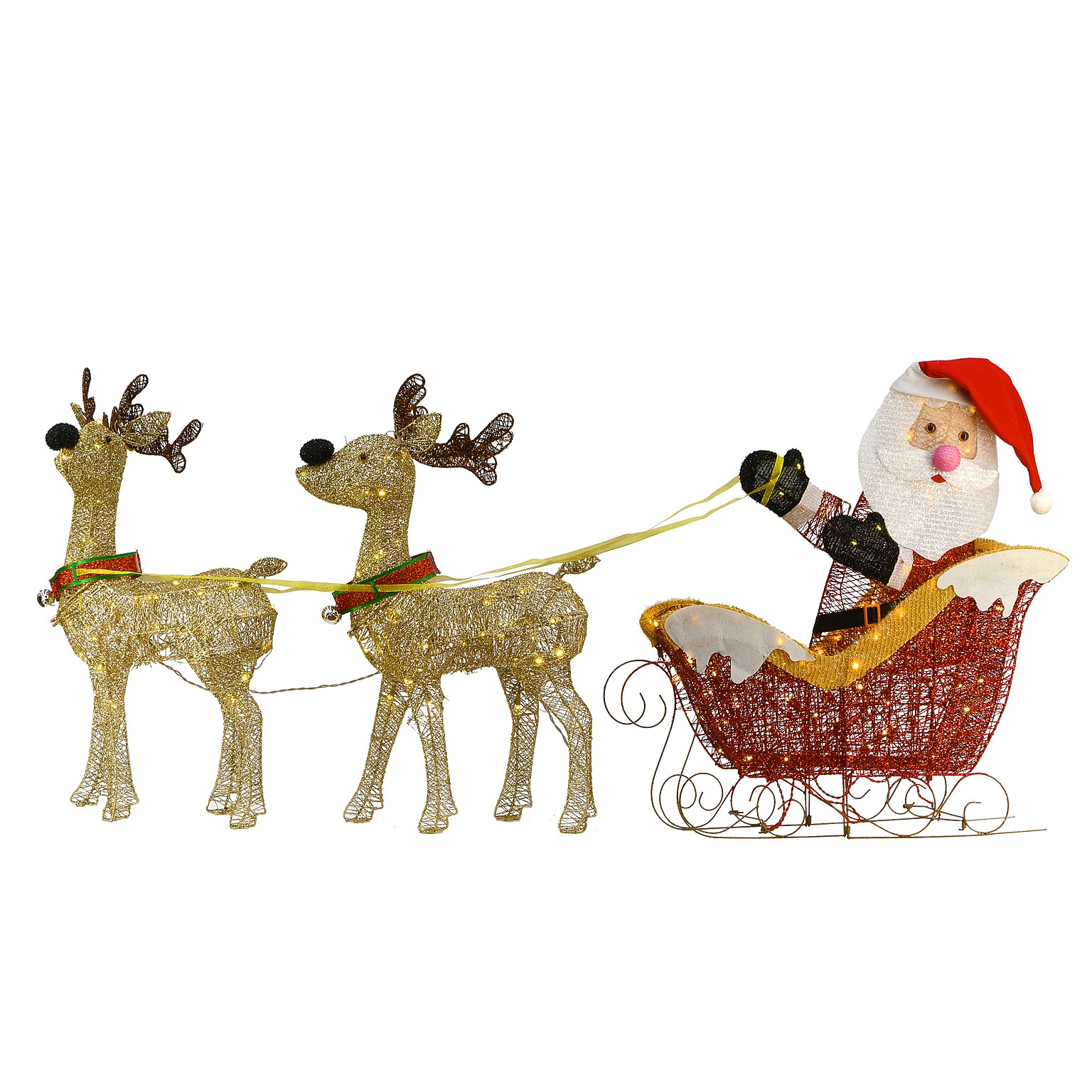 National Tree Company Santa and Reindeer Assortment with LED Lights (DF-2114225001L)