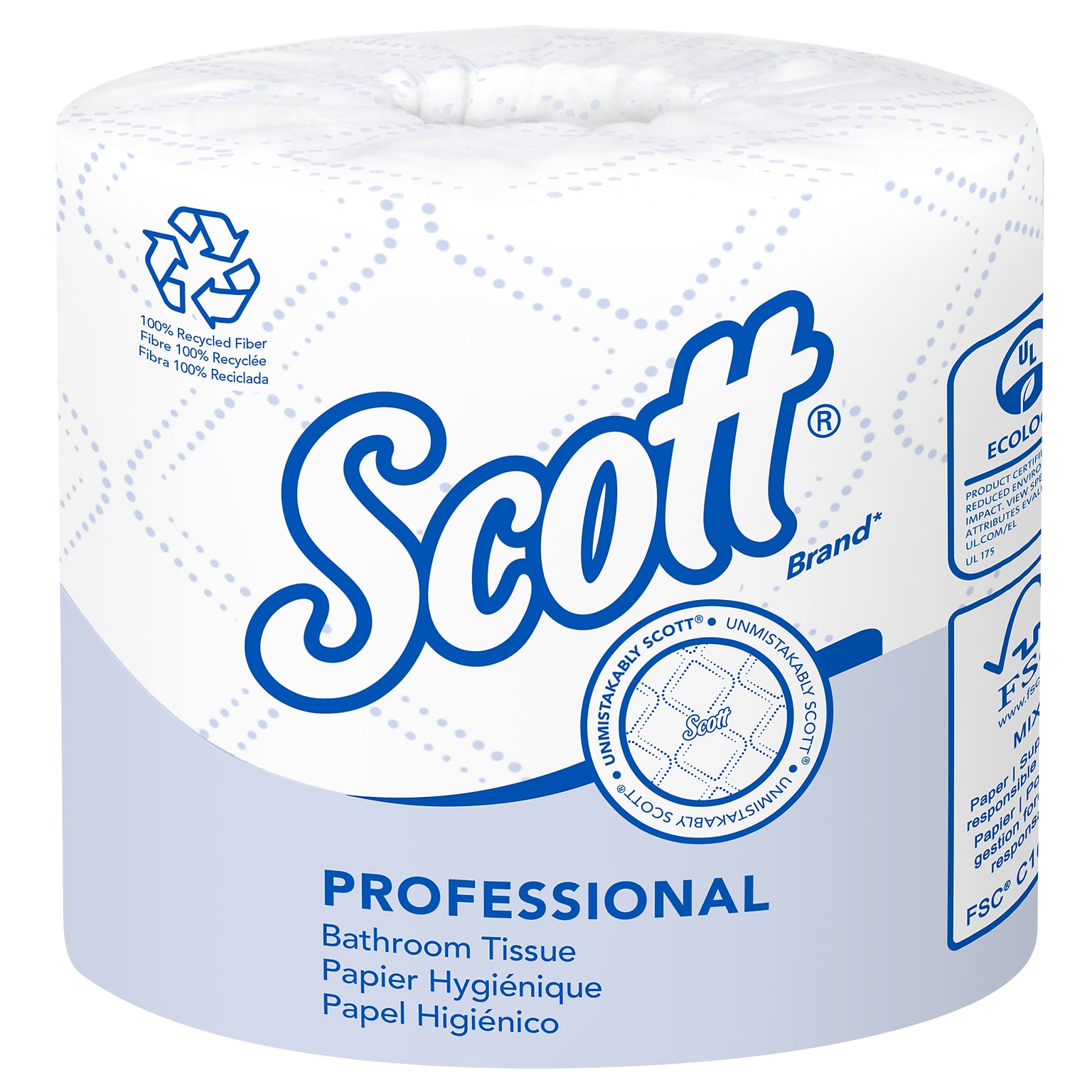 Scott Essential Recycled Toilet Paper, 2-ply, White, 473 Sheets/Roll, 80 Rolls/Case (13217)