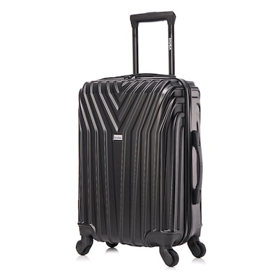 InUSA Vasty 22.44 Hardside Suitcase, 4-Wheeled Spinner, TSA Checkpoint Friendly, Black (IUVAS00S-BLK)