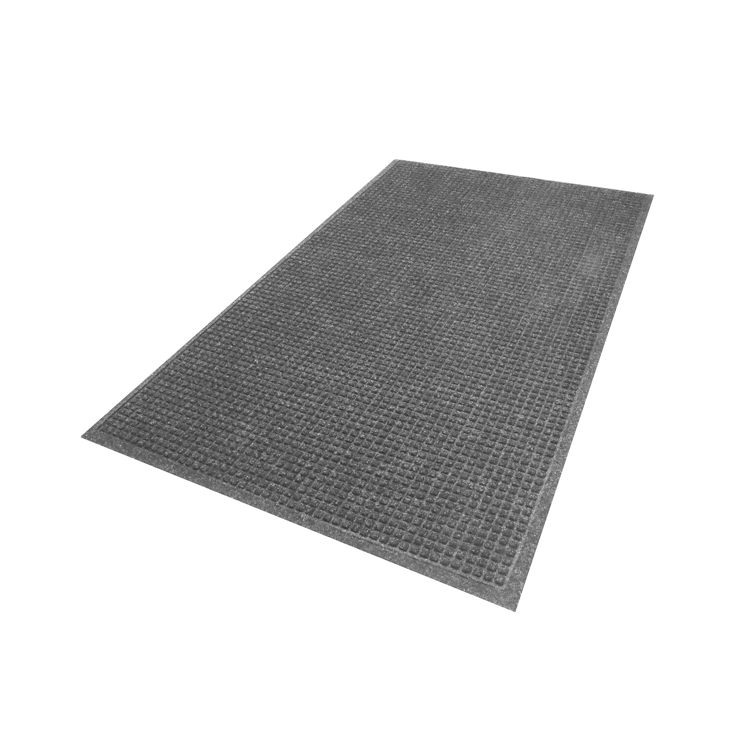 M + A Matting WaterHog Squares Fashion Commercial Wiper/Scraper Entrance Floor Mat, 6 x 8, Medium Grey (2805768170)