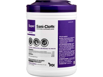 PDI Super Sani-Cloth Disinfecting Wipes, 75 Wipes/Container (P86984)