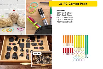Wrap It 36 pc. Cable Management Combo Pack