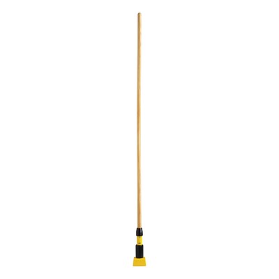 Rubbermaid Gripper 60 Wood Wet Mop Handle, Yellow/Natural (FGH216000000)