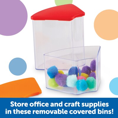 Learning Resources Create-a-Space See-Through Spinning Bins, Multicolor (LER3711)