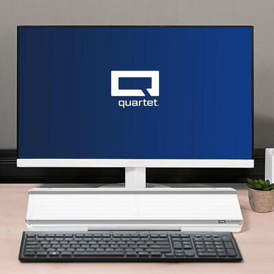 Quartet Flip-Top Glass Dry-Erase Desktop Pad, 18" x 6", White Surface (Q090F04-R)