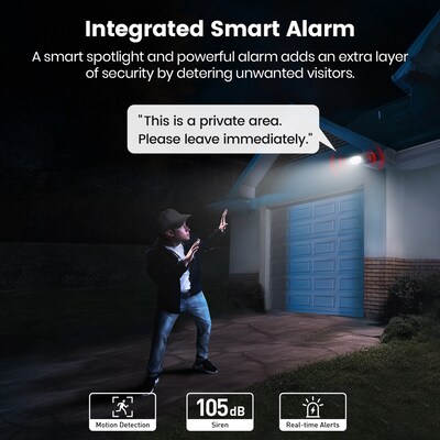 aosu SolarCam P1 Max Outdoor Wireless Security Camera, White (ASUC8S2CA11)