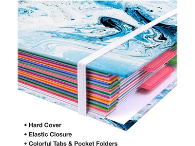 Global Printed Products 8.5" x 11" Budget Planner & Monthly Bill Organizer, Paperboard Cover, Blue/White (GPP-0073B)