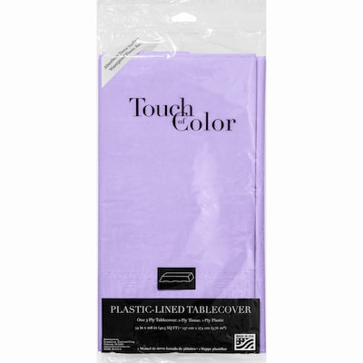 Creative Converting Touch of Color Paper Tablecloth, Luscious Lavender, 6/Pack (710212)