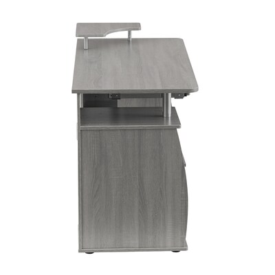 Techni Mobili Complete Computer Workstation Desk With Storage, Gray (RTA-8211-GRY)