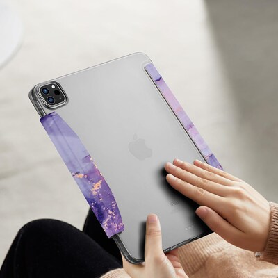 SaharaCase Venture Series Tri-Fold Folio Case for iPad Pro 11" (M4 2024/M5 2025), Purple Marble (TB00395)