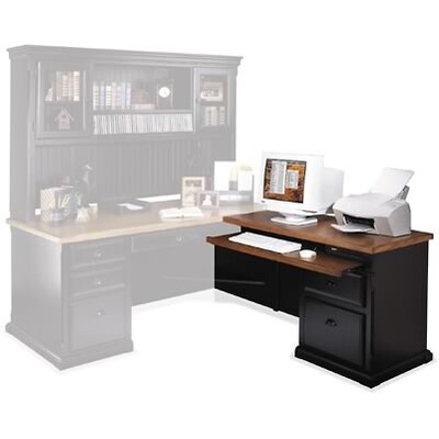 Martin Furniture Southhampton Cottage Collection in Black Onyx/Oak; Right-Hand Return