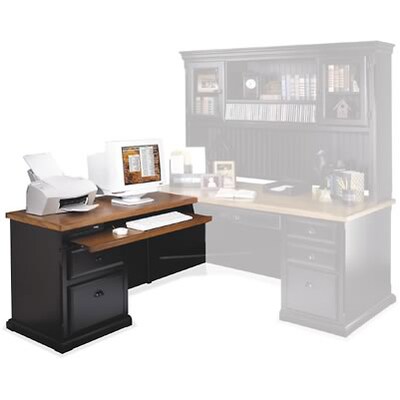 Martin Furniture Southhampton Cottage Collection in Black Onyx/Oak; Left-Hand Return