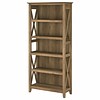 Bush Furniture Key West 5-Shelf 66H Bookcase, Reclaimed Pine (KWB132RCP-03)