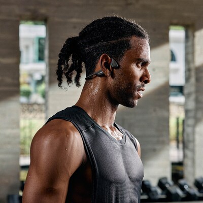 Shokz OpenRun Pro 2 Wireless Bone-Conduction Open-Ear Sport Headphones, Bluetooth, Black (S820-ST-BK-US)