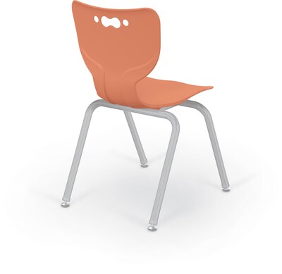 MooreCo 18 Hierarchy Student Chair with 4 Legs, Cayenne/Platinum Base (703673562683)