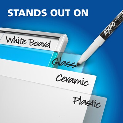 Expo Dry Erase Markers, Fine Tip, Blue, 12/Pack (86003)