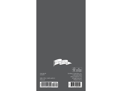 2025-2026 Willow Creek Charcoal 3.5 x 6.5 Monthly Planner, Paper Cover, Charcoal/Gray (46920)