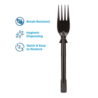 Dixie Ultra SmartStock Series-T Polypropylene Fork Set, Black, 960/Carton (DUSSPF5)