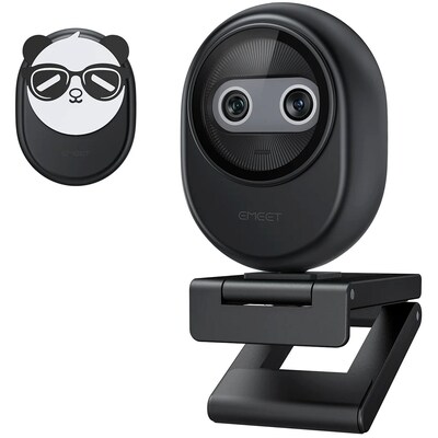 EMEET Piko HD 4K 8MP Webcam, Adjustable Mount, Black (EMDKBB-LD)