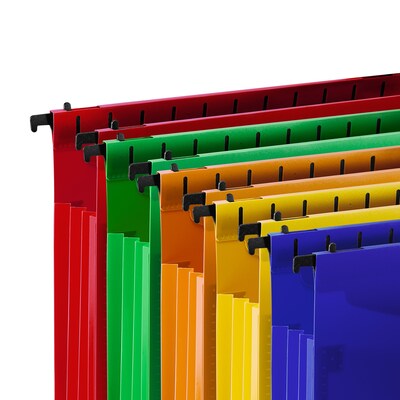Staples® Hanging File Folder, 3.5" Expansion, Letter Size, Assorted, 5/Pack (TR36330/36330)
