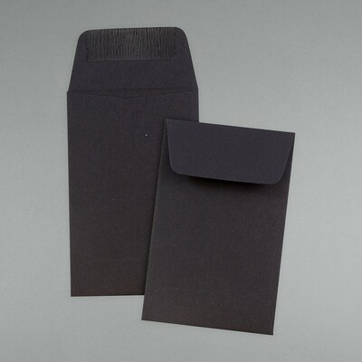 JAM Paper #1 Coin Business Envelopes, 2.25 x 3.5, Black, Bulk 500/Box (352527801H)