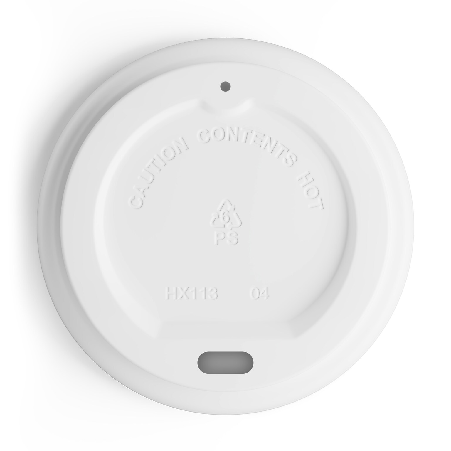 Perk™ Plastic Hot Cup Lid, 8 Oz., White, 50/Pack (PK45593)