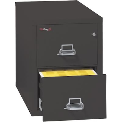 FireKing® 31 Deep Insulated File Cabinets; 2-Drawer Letter, Black