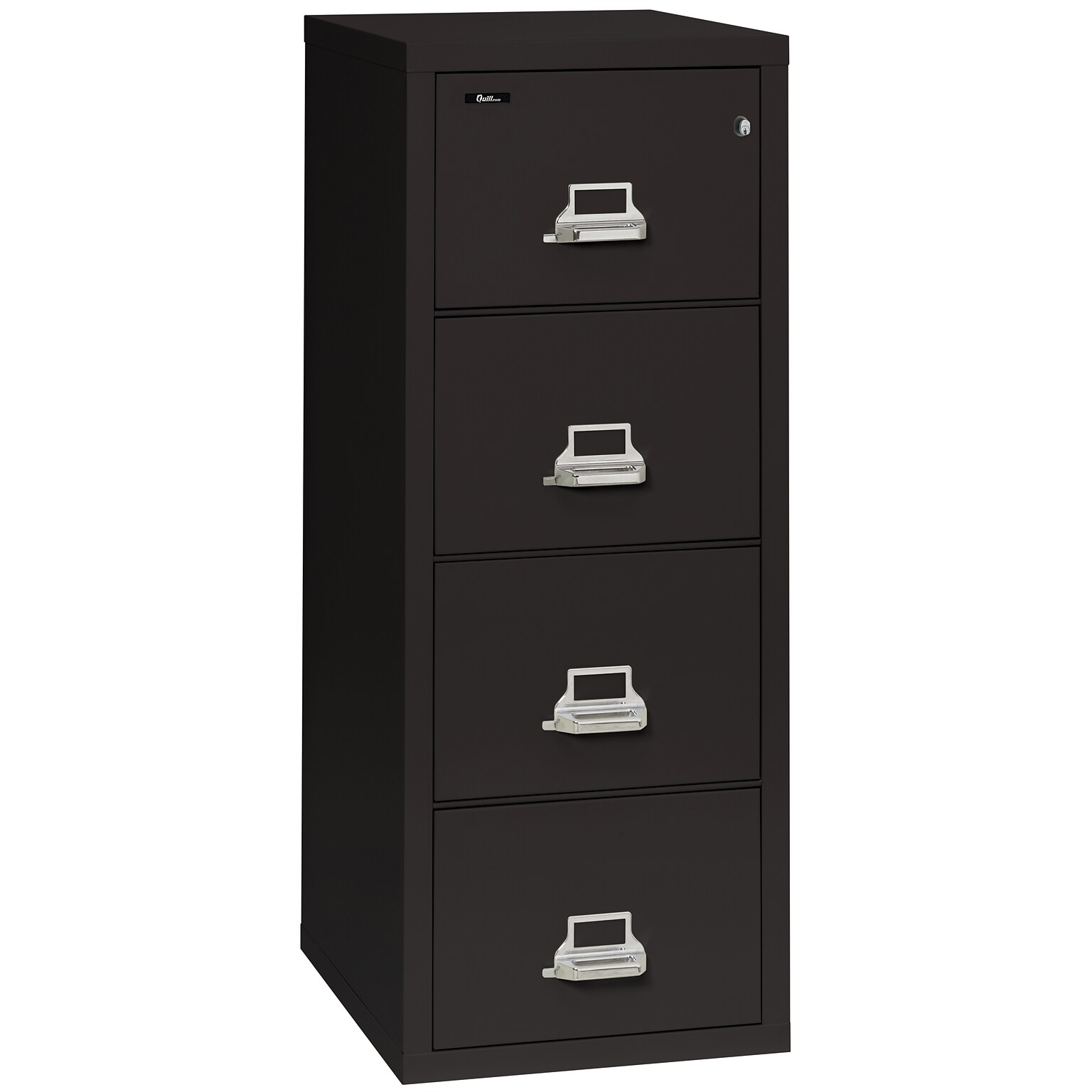 Quill Brand® 4-Drawer Fireproof Vertical File, Letter, Black, 25D  (Q254LTRBK)