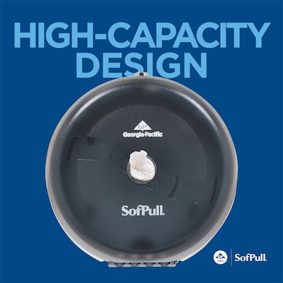 SofPull Georgia-Pacific High-Capacity Center Pull Bathroom Dispenser, Translucent Smoke (56501)