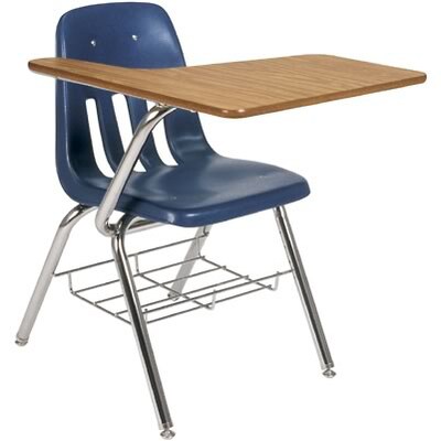 Virco® 9700 Series Tablet-Arm Chair Desk; Navy