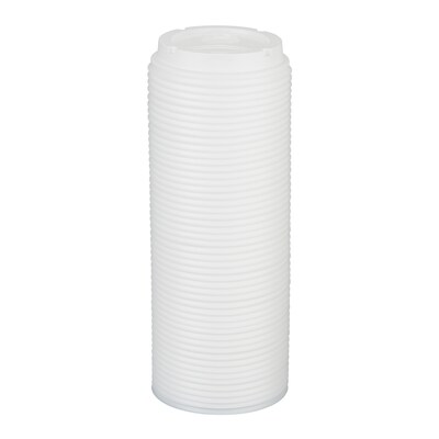 Dixie Dome Plastic Hot Cup Lids, 10-20 oz., White, 500/Carton (9542500DX)