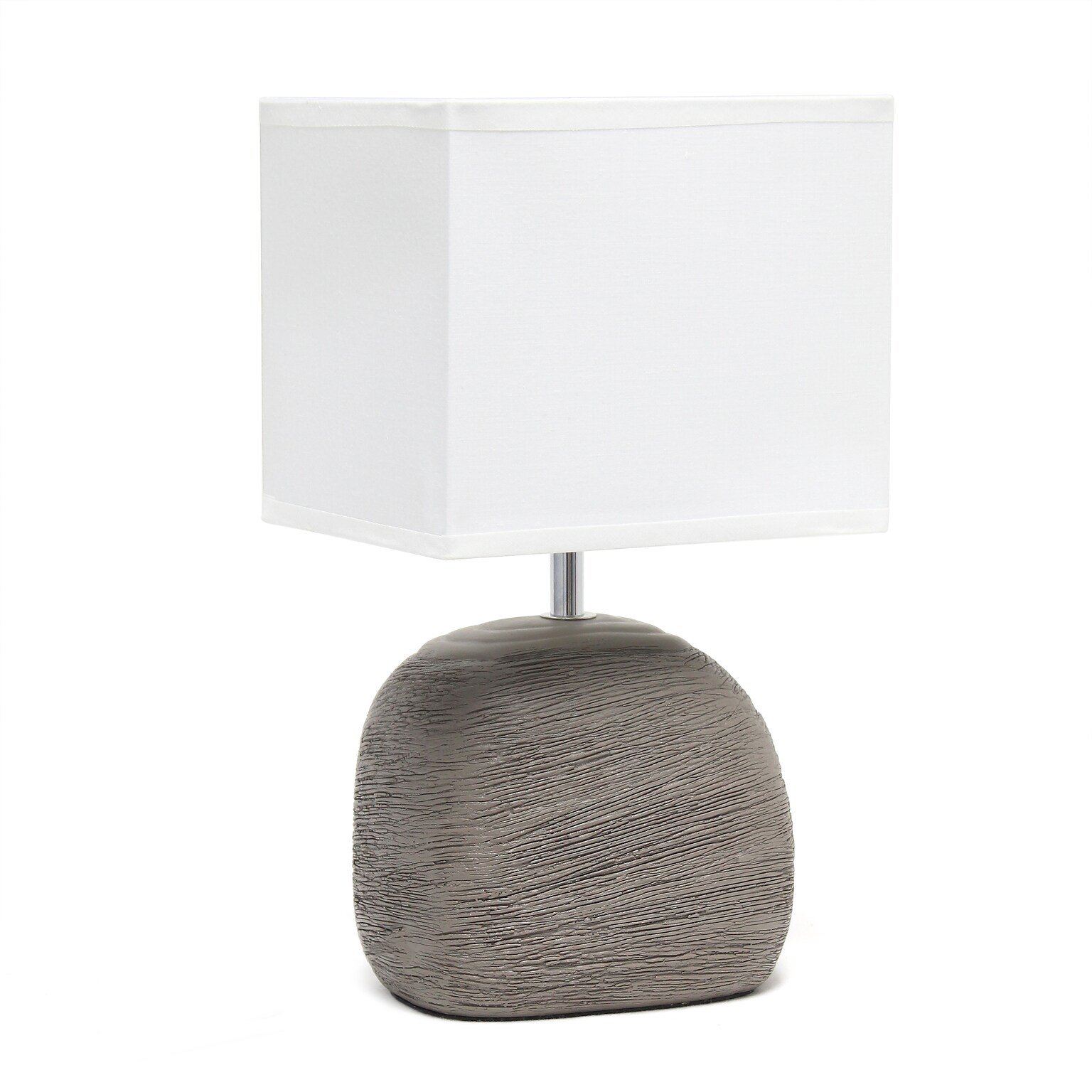 Simple Designs Bedrock Ceramic Table Lamp (LT1115-BWN)