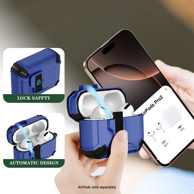 SaharaCase Raider Series Heavy Duty Case Compatible with Magsafe for Airpods Pro 3, Secure Lock, Night Sky Blue (HP00216)