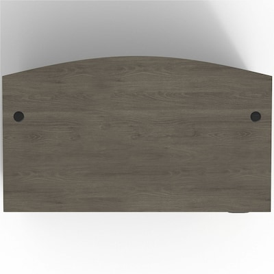 Lorell Prominence 2.0 72 W Bowfront Right-Pedestal Desk, Gray Elm Surface (LLRPD4272RSPGE)