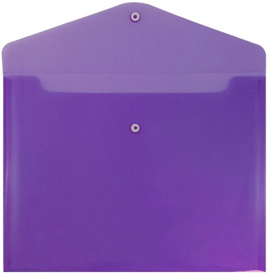 JAM Paper Premium Plastic Document File, Letter, Purple, 3/Pack (218S0PUX3)