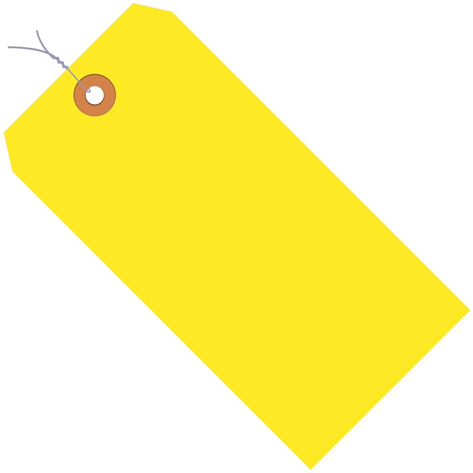 Pre-Wired Tags, 4 3/4 x 2 3/8, Yellow, 1000/Carton (G11053C)