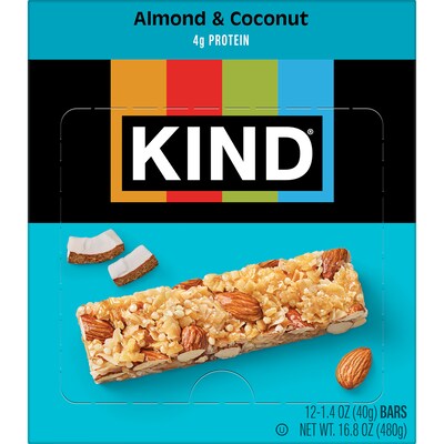 KIND Gluten Free Almond & Coconut Nut Bar, 12/Box (PHW17828)