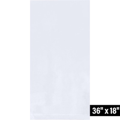 18 x 36 Flat Poly Bags, 1.5 Mil, Clear, 500/Carton (PB261)