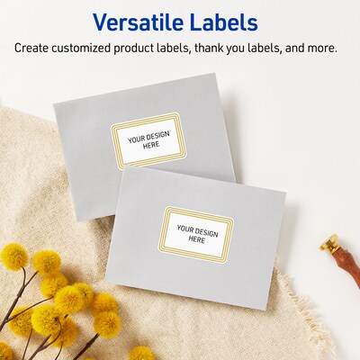 Avery Laser/Inkjet Rectangle Multipurpose Labels, 2" x 4", White, 100/Pack (S00DHR)