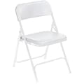 NPS #821 Premium Light-Weight Plastic Folding Chairs, Bright White/White - 4 Pack