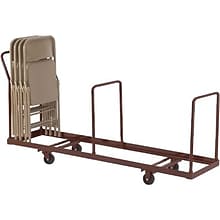 NPS #DY-35 Folding Chair Dolly - Vertical storage - 35 Chair Capacity, Brown