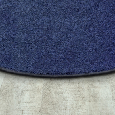 Joy Carpets Endurance Polyester 12 x 76 Oval Machine Tufted Rug, Midnight (80SS-03)