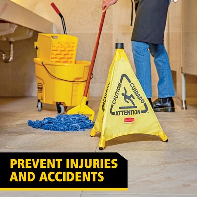 Rubbermaid Commercial Products Wet Floor Cone, 30H, Yellow/Black (FG9S0100YEL)