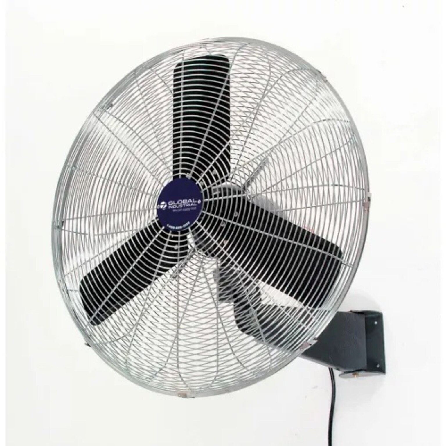 Global Industrial 30 Oscillating Wall Mount Fan, 3 Speed, 8775 CFM, 1/3 HP, 1 Phase (607051)